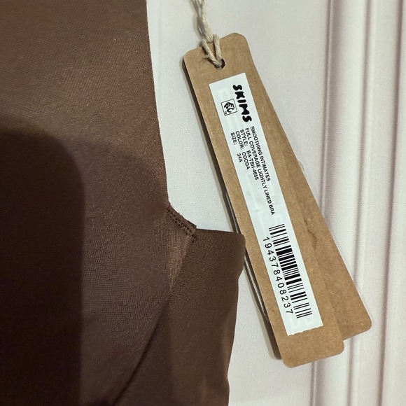 Skims Smoothing Intimates Full Coverage Lightly Lined Bra Sz 34A Cocoa NWT $54 - Picture 3 of 9